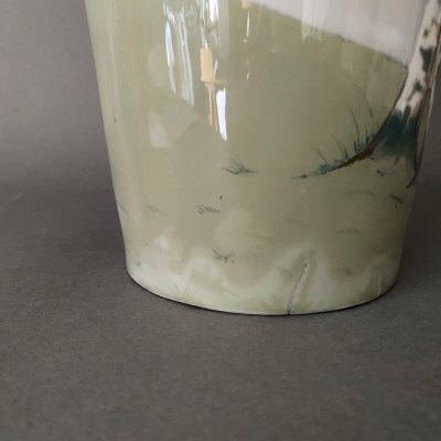 Coppia di vasi da paesaggio in porcellana Jaeger & Co Baviera Germania