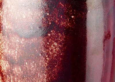 Vase en grès à couverte sang-de-bœuf - Michel Lanos