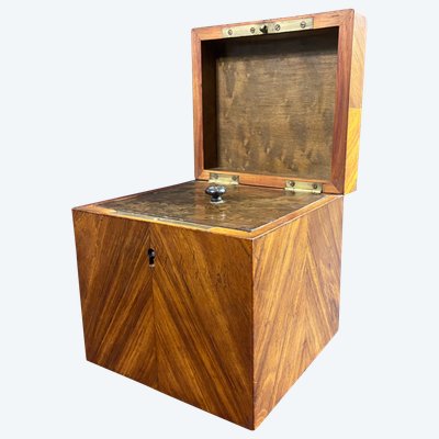 Tea caddy with inlaid decoration 19th century Napoleon III