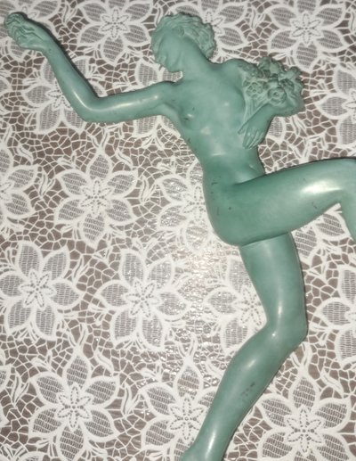 Scultura Art Déco Statuetta Fayral Pierre Le Faguays 1930