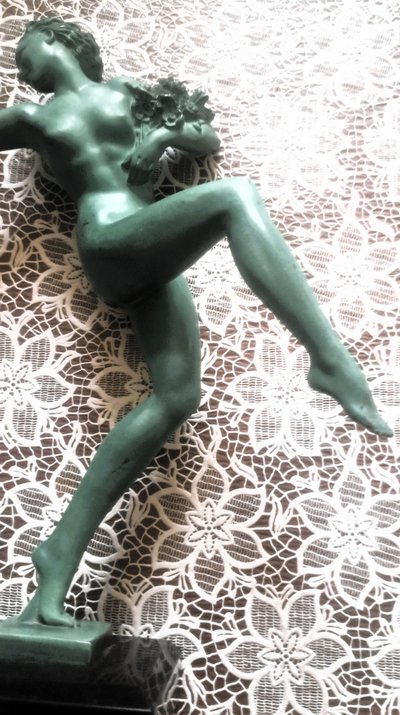 Scultura Art Déco Statuetta Fayral Pierre Le Faguays 1930