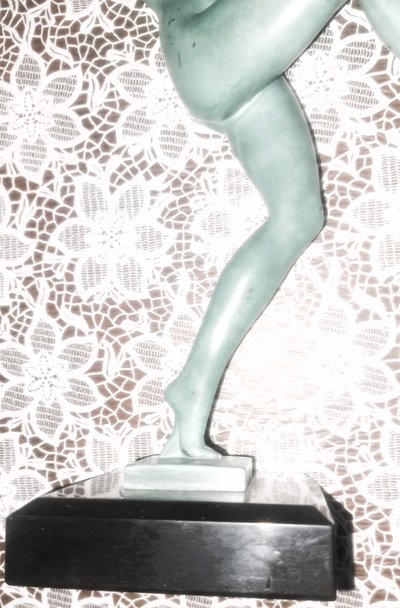 Scultura Art Déco Statuetta Fayral Pierre Le Faguays 1930