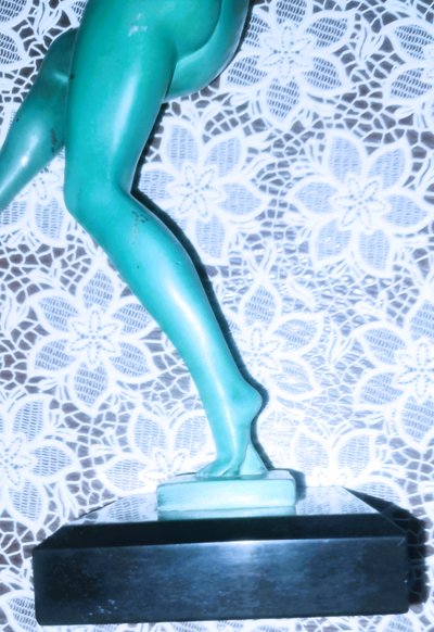 Scultura Art Déco Statuetta Fayral Pierre Le Faguays 1930