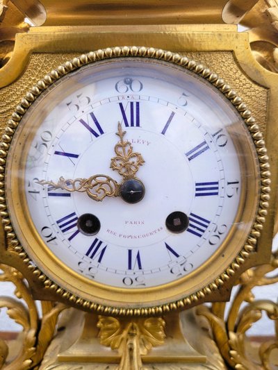 Pendule En Bronze Doré, Napoléon III, XIXème Siècle