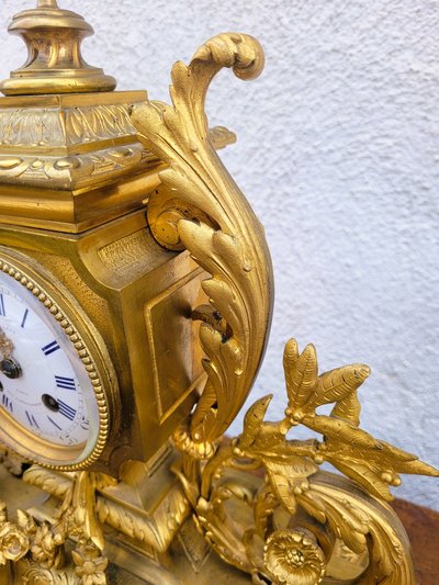 Pendule En Bronze Doré, Napoléon III, XIXème Siècle