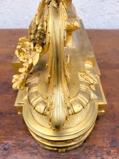Pendule En Bronze Doré, Napoléon III, XIXème Siècle