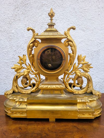 Pendule En Bronze Doré, Napoléon III, XIXème Siècle