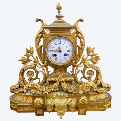 Pendule En Bronze Doré, Napoléon III, XIXème Siècle