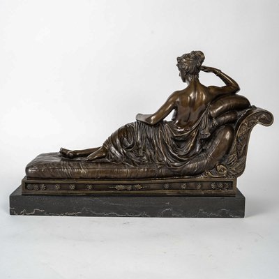 Dopo Antonio Canova (1757-1822) - Paolina Borghese detta Venere Vitrix in bronzo e marmo