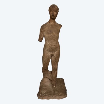 Plâtre d'atelier par Charles Filleul sujet masculin à l'Antique