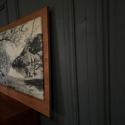 Foto su pannello di legno paesaggio montano