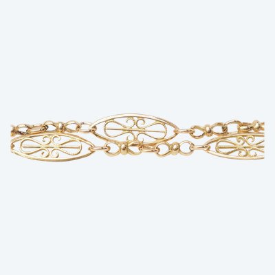 Collier ancien filigrane en or jaune