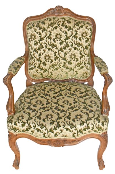 Paire de fauteuils cabriolet de style Louis XV 
