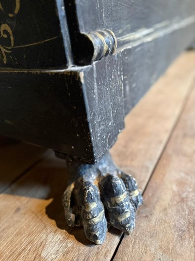 19th century Italian chest of drawers (view of Venice) repatinated with marble