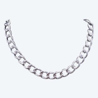 Silver Mesh Necklace, 98.1 Grams.