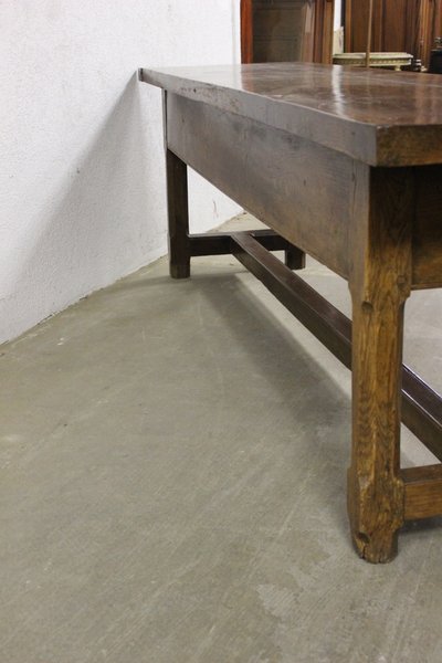 Tavolo o console da fattoria in rovere della fine del XVIII secolo