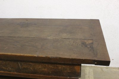 Tavolo o console da fattoria in rovere della fine del XVIII secolo