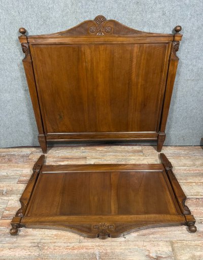 Bed stamped Bastel Empire Consulate period in walnut circa 1800