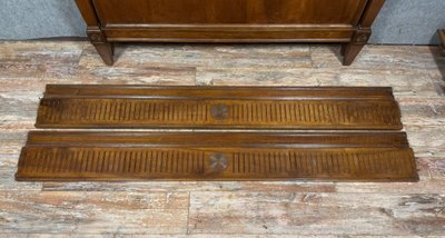 Bed stamped Bastel Empire Consulate period in walnut circa 1800