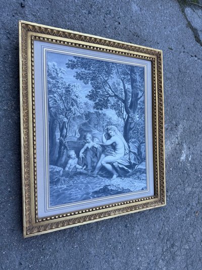 Ink drawing executed with a pen 19th century