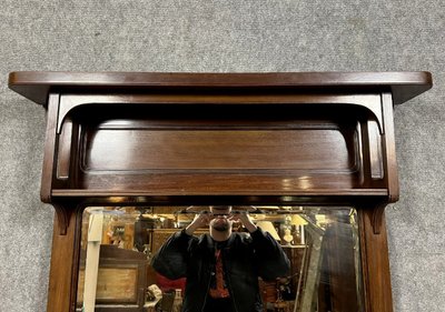 Specchio da corridoio in mogano Art Nouveau, 1900 circa