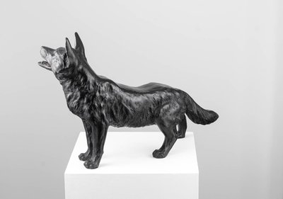 Okimono - Volpe - scultura in bronzo