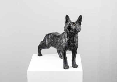 Okimono - Volpe - scultura in bronzo