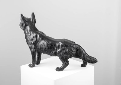 Okimono - Volpe - scultura in bronzo