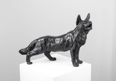 Okimono - Volpe - scultura in bronzo