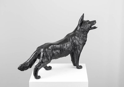 Okimono - Volpe - scultura in bronzo