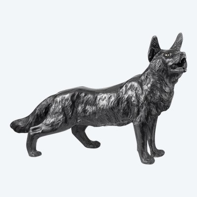 Okimono - Volpe - scultura in bronzo