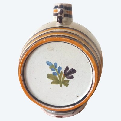 Earthenware flask :Nevers 18th century.