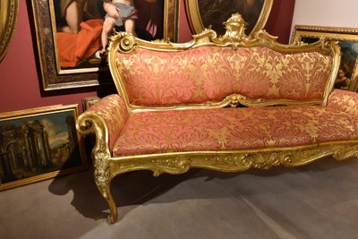 Sontuoso divano del periodo Luigi XIV, Roma primi XVII seocolo