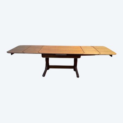 Tavolo da pranzo in rovere con prolunghe integrate