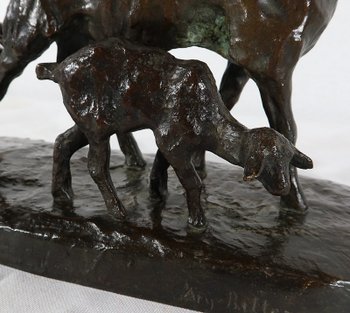  Bronzo "Capra e capretti" di A.Bitter - 1a parte del 20° secolo