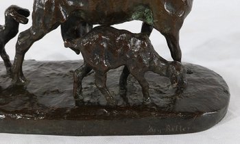  Bronzo "Capra e capretti" di A.Bitter - 1a parte del 20° secolo