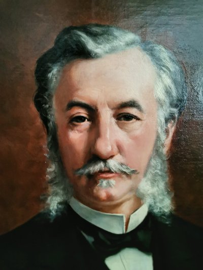 Large Framed Oil On Canvas Character 1880