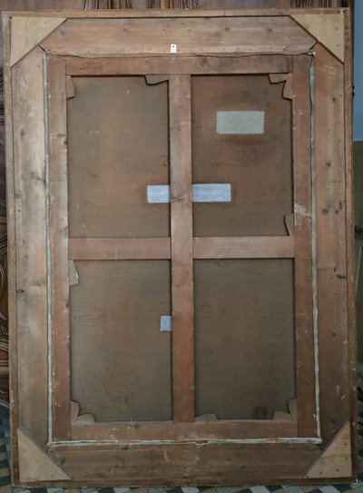Large Framed Oil On Canvas Character 1880