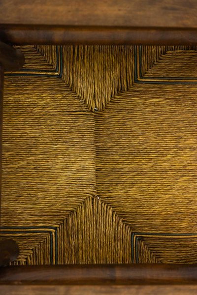 Charles Dudouyt. Brutalist style armchair in beech. 1960s.  LS6147609B