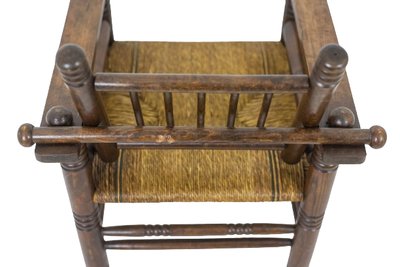 Charles Dudouyt. Brutalist style armchair in beech. 1960s.  LS6147609B