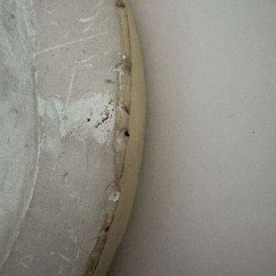 Gesso dell'atelier Charles Filleul, profilo di un uomo con basette
