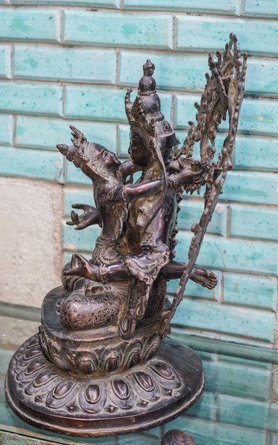 BOUDDHA VAJRASATTVA, Bronze tibétain, Fin XIXème