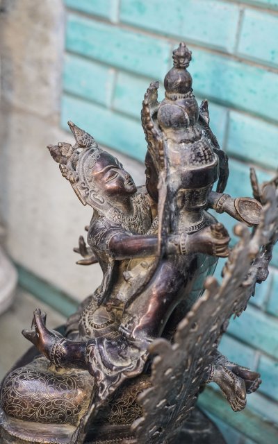 BOUDDHA VAJRASATTVA, Bronze tibétain, Fin XIXème
