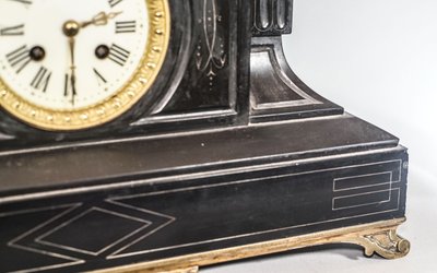 VENICE LION CLOCK in bronze and marble, NAPOLEON III period