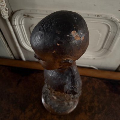 Scultura in terracotta Bambino dell'officina Charles Filleul in busto del XX secolo