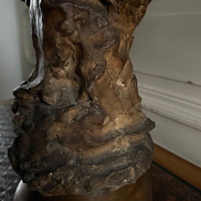 Scultura in terracotta Bambino dell'officina Charles Filleul in busto del XX secolo