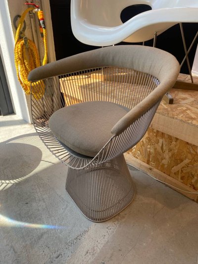 Warren Platner table and 4 armchairs set Knoll Edition
