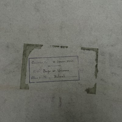 Dessin au fusain Beaux-Arts Concours d'Émulation par Berger-Lheureux