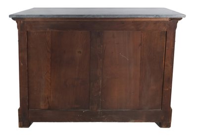 Restoration period flamed mahogany chest of drawers