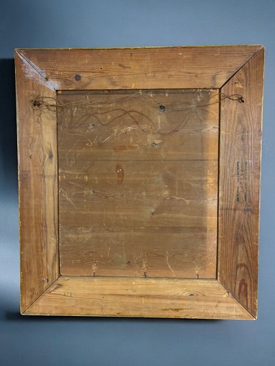 DIPINTO RUSSO / OLIO SU TAVOLA IN LEGNO CON CORNICE RAFFIGURANTE UN RITRATTO DI DONNA